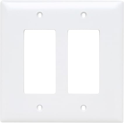 LEGRAND Legrand TPJ262-W Trademaster Junior Jumbo Standard Wallplate 2-Gang