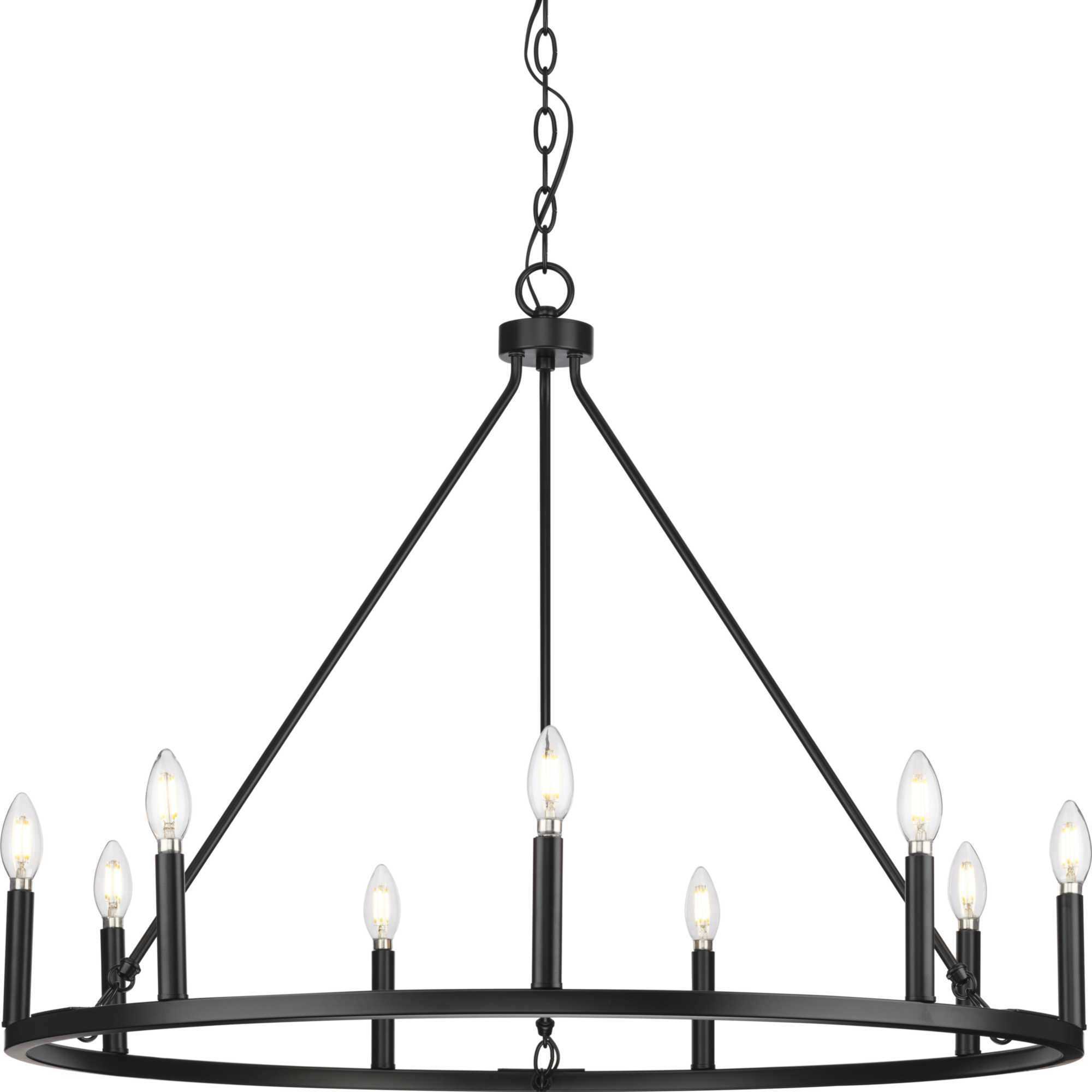 PROGRESS LIGHTING Progress Lighting P400314-31M Gilliam 9-Light 35.5 inch 60W per lamp Chandelier