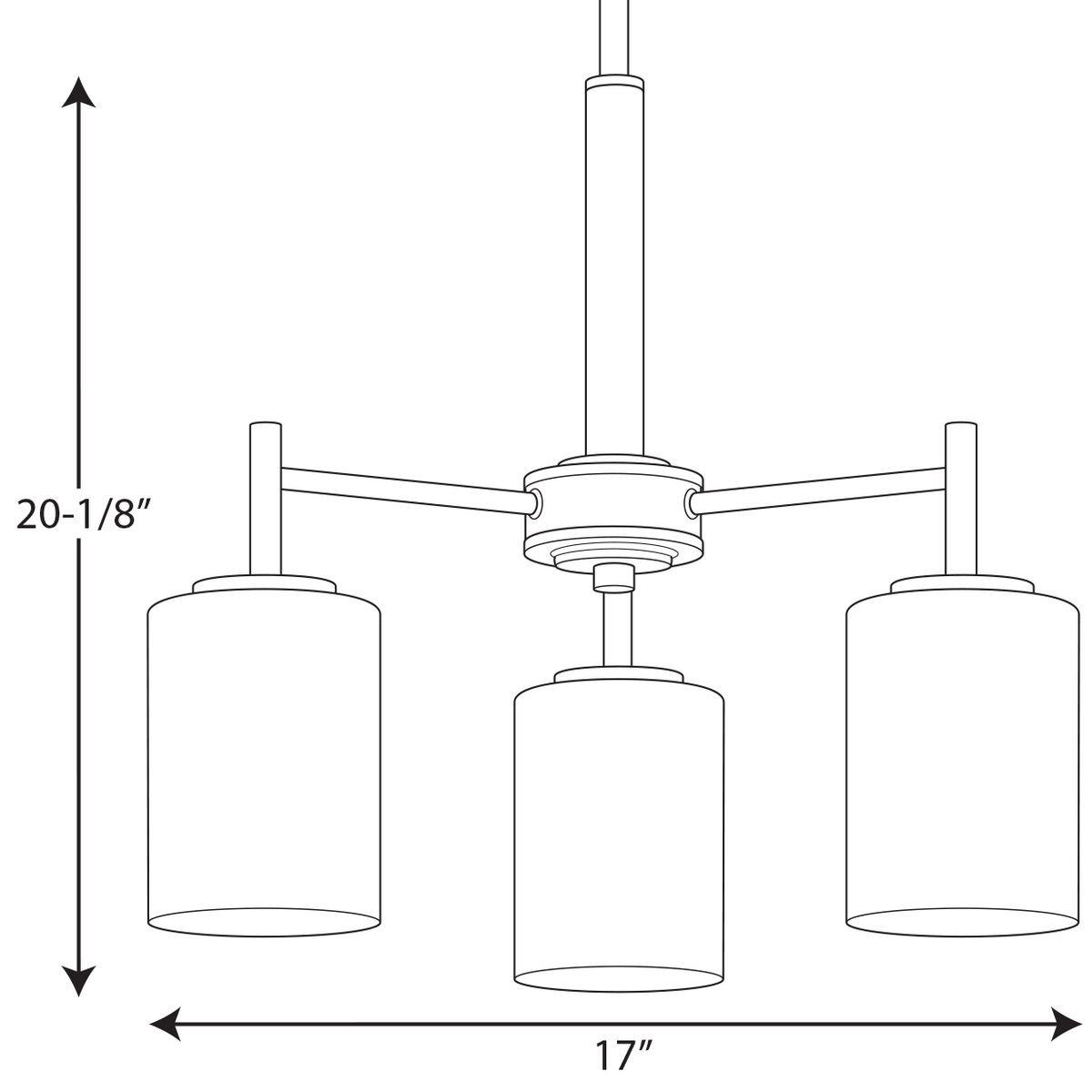 PROGRESS LIGHTING Progress Lighting P4318-104 Replay 100W Chandelier (3-Light/17 in)