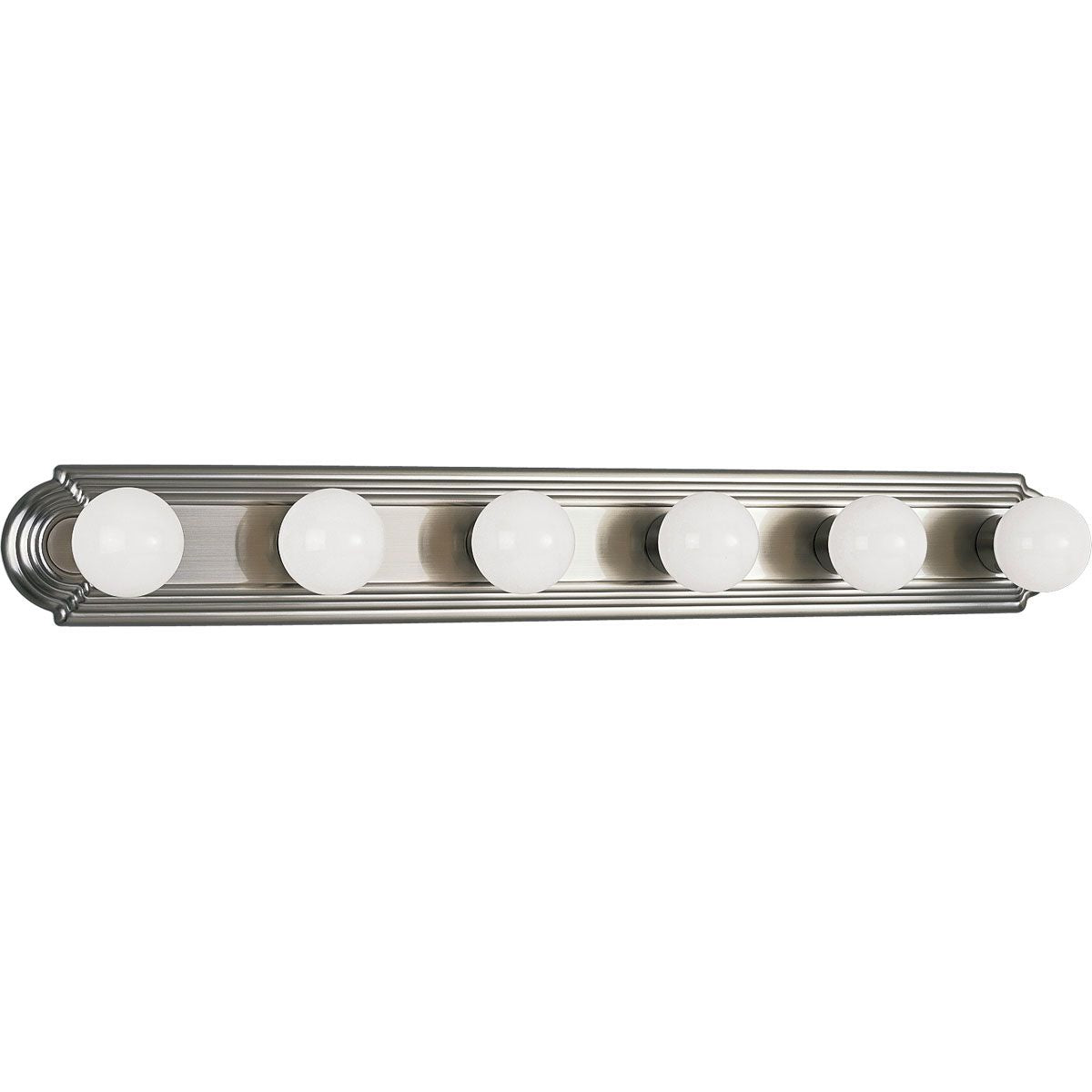 PROGRESS LIGHTING Progress Lighting P3026-09 Six-Light Embossed Wall Mount Bracket Vanity Light 120V (36 in)