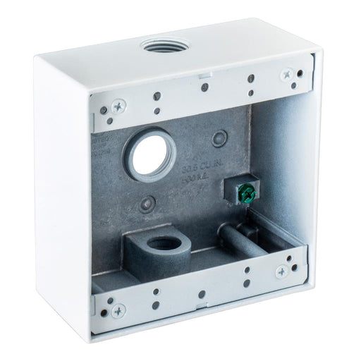 SOUTHWIRE Southwire WB2350 1/2 inches 3-Hole 2-Gang Weatherproof Box (31 Cubic Inch) p-WB2350