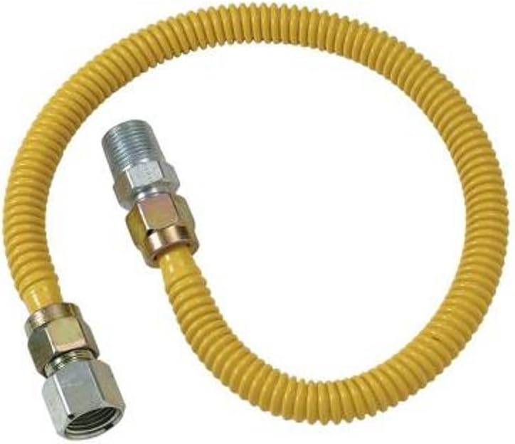 BRASSCRAFT Brasscraft CSSB21-36 ProCoat Stainless Steel Gas Connector 3/4-Inch FIP x 3/4-Inch MIP 36-Inch