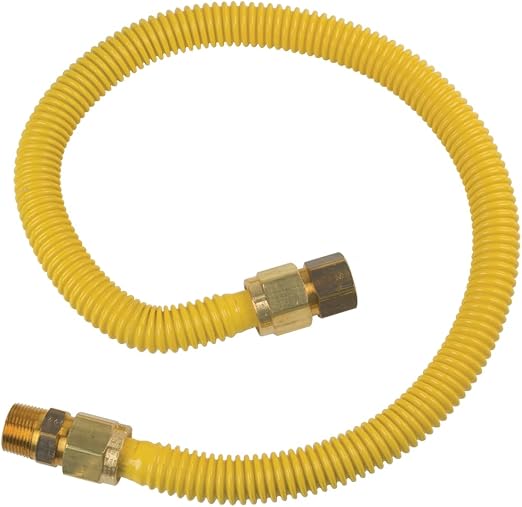 BRASSCRAFT Brasscraft CSSB21-36 ProCoat Stainless Steel Gas Connector 3/4-Inch FIP x 3/4-Inch MIP 36-Inch
