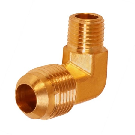 EVERFLOW Everflow F49R-1238 1/2 inches OD x 3/8 inches MIP reducing elbow brass flare fitting (5 per bag)
