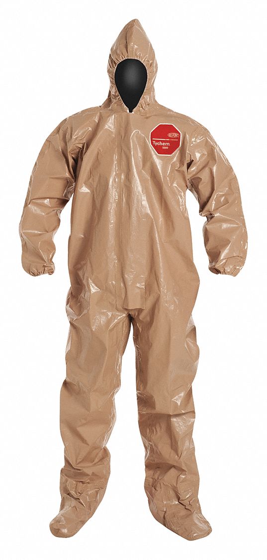 DUPONT Dupont C3122TTN4X000600 Hooded Chemical Resistant Coveralls 4XL (Pack of 6)