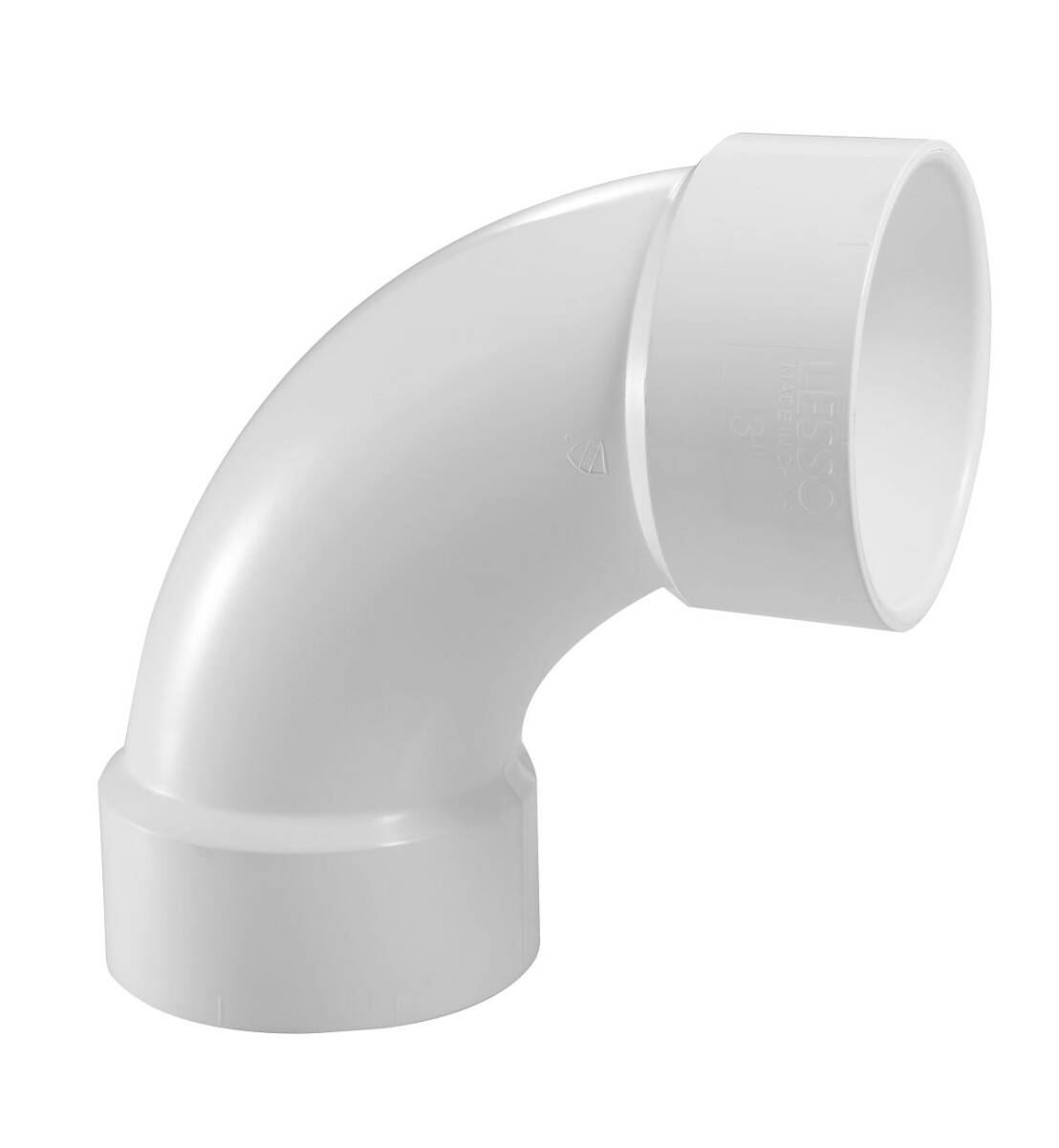 LESSO Lesso LP304-040 PVC DWV Long Sweep Elbow 90� (4-inch Hub x Hub)