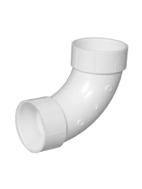 LESSO Lesso LP304-040 PVC DWV Long Sweep Elbow 90� (4-inch Hub x Hub)