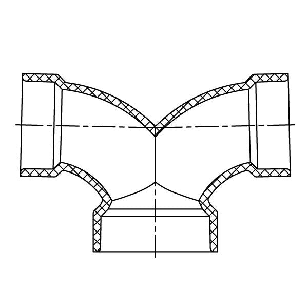 LESSO Lesso LP327-020 Double 1/4 Bend (H x H x H) 2 inches
