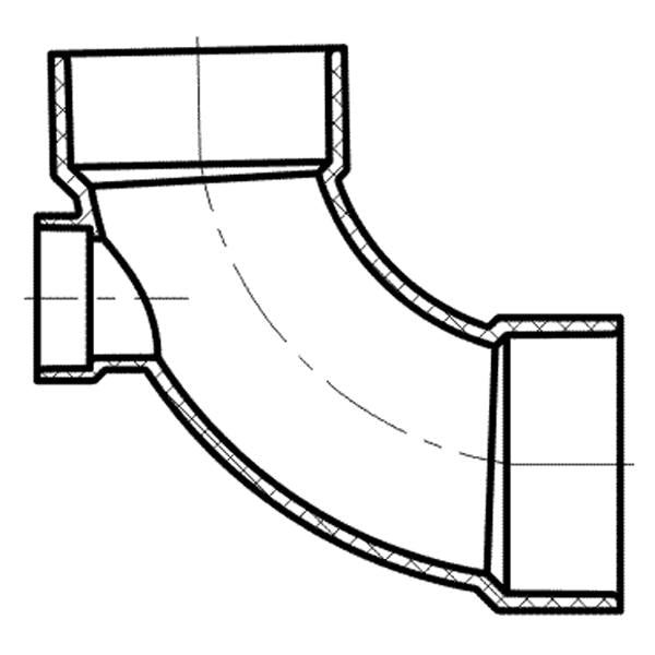 LESSO Lesso LP327-020 Double 1/4 Bend (H x H x H) 2 inches