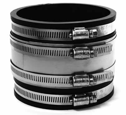 PASCO Pasco 56244SR Flexible Coupling 4 in Clay to Cast Iron/Plastic