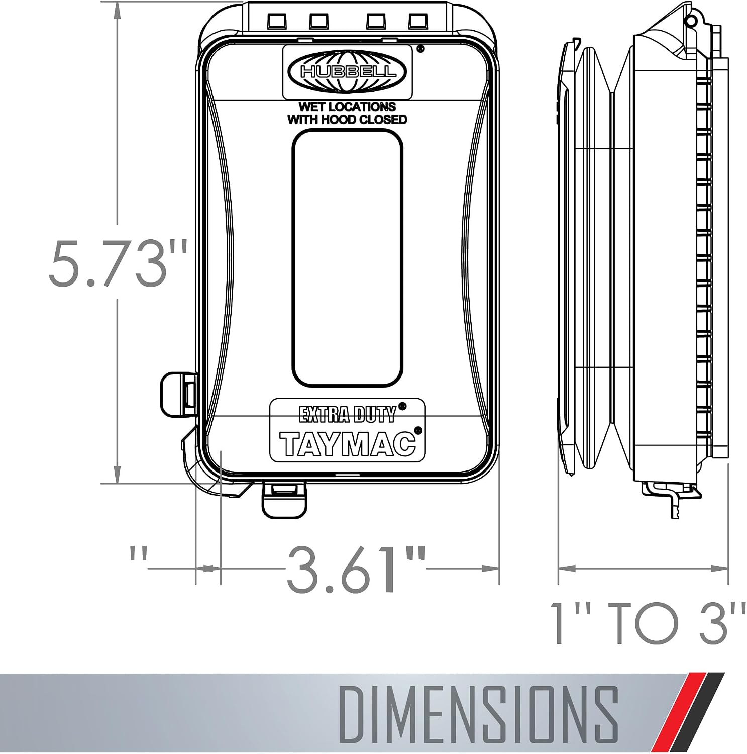 TAYMAC Taymac ML500W Single-Gang Mount 16-in-1 Flat Nonmetallic Weatherproof Vertical/Horizontal (1-Pack)