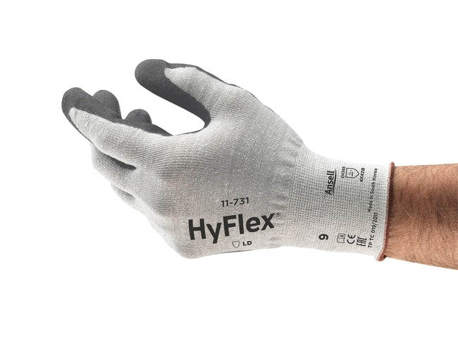 ANSELL Ansell 11731100 HyFlex Fiber Glass HPPE Nylon and Spandex Cut Resistant Gloves Size 10 Pair