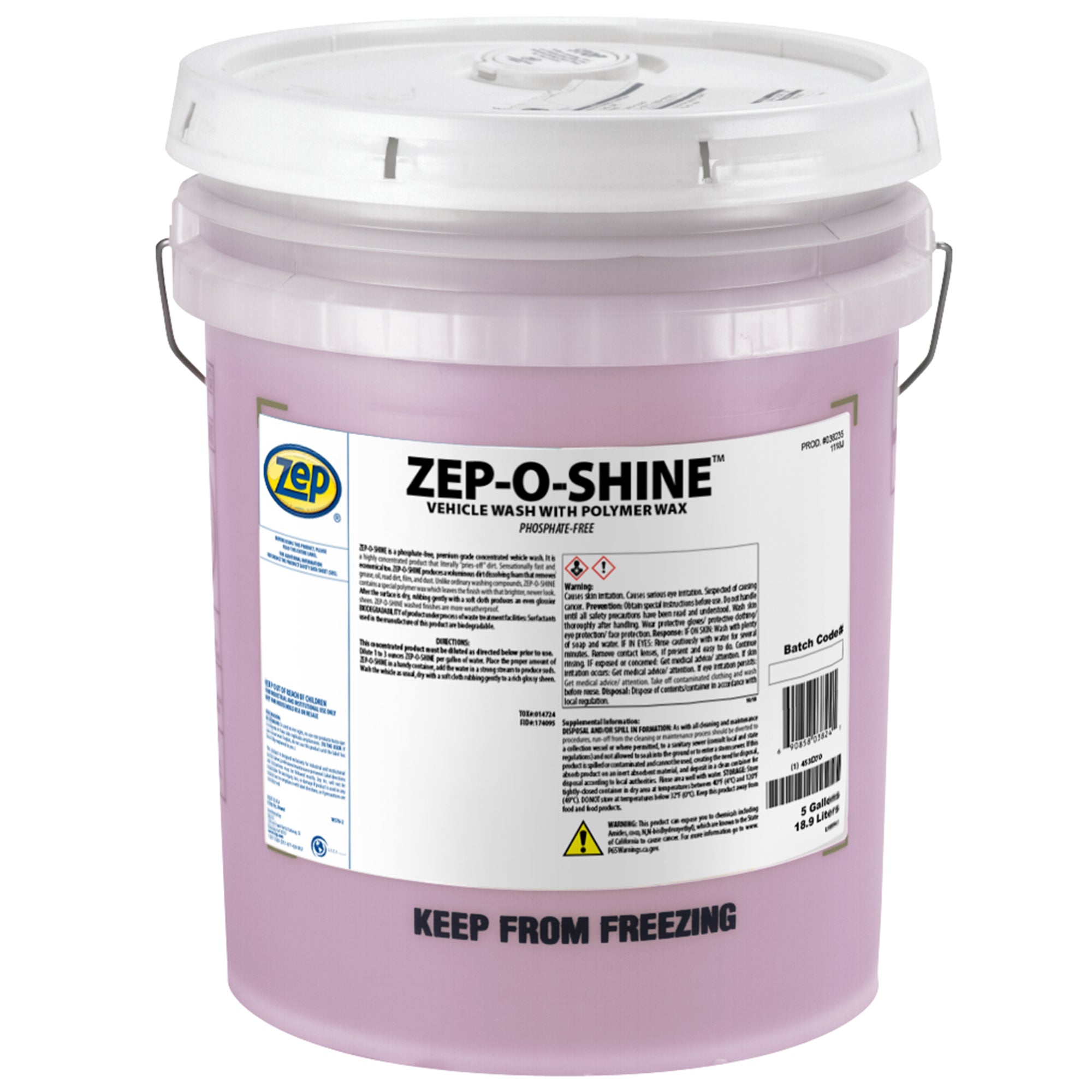 ZEP Zep 38235 O-Shine Wash and Shine 5 Gallon Pail