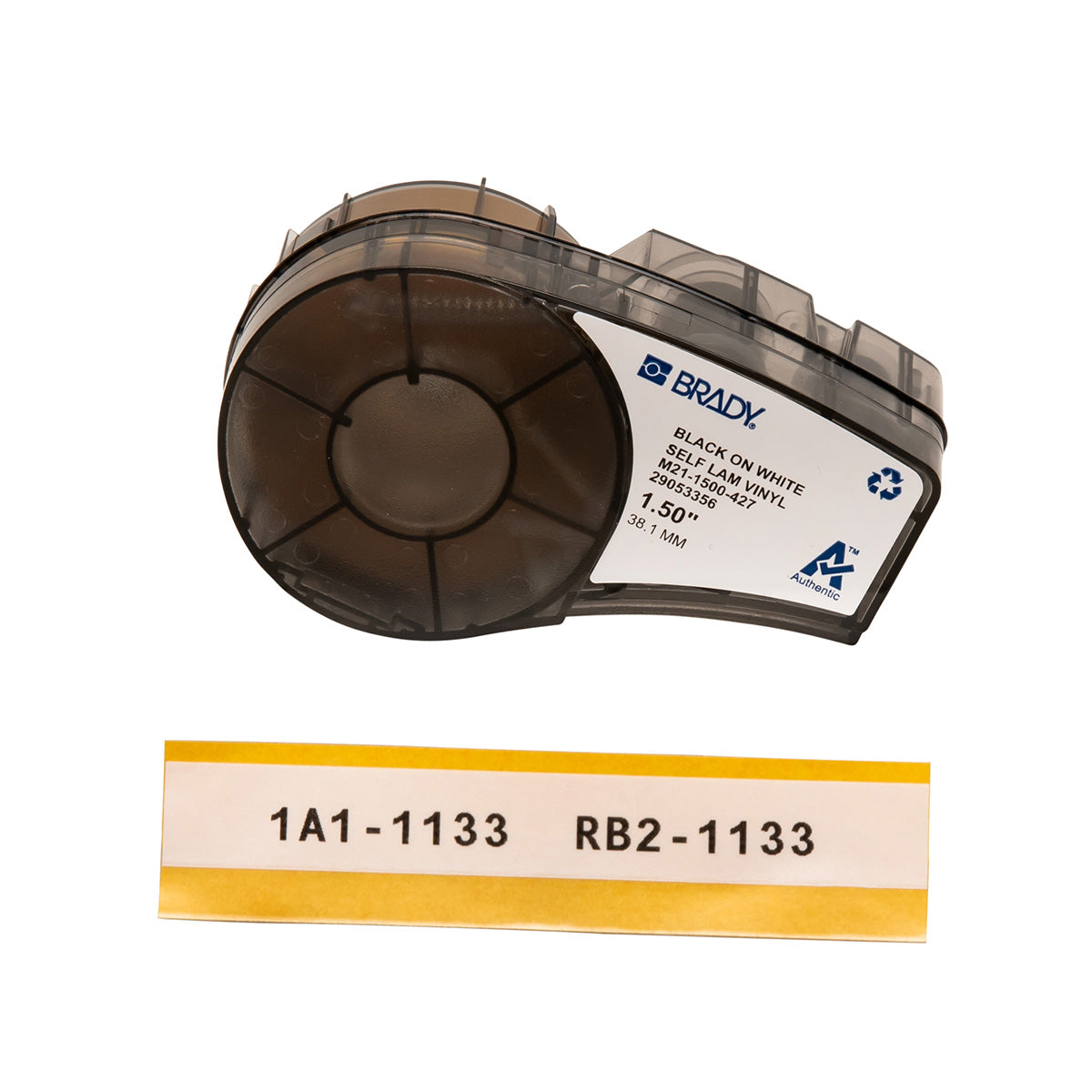 BRADY Brady 110930 M21-1500-427 Self-Laminating Label Cartridge 1.5 in x 14 ft (Cartridge) M21-1500-427