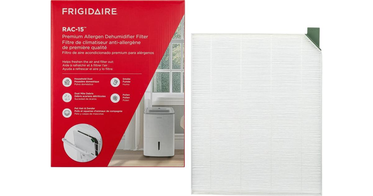 FRIGIDAIRE Frigidaire FRPARAC15 PureAir RAC-15 Premium Allergen Air Filter 9.3 x 11.6 x 1 in Pack 1 Replacement FRPARAC15