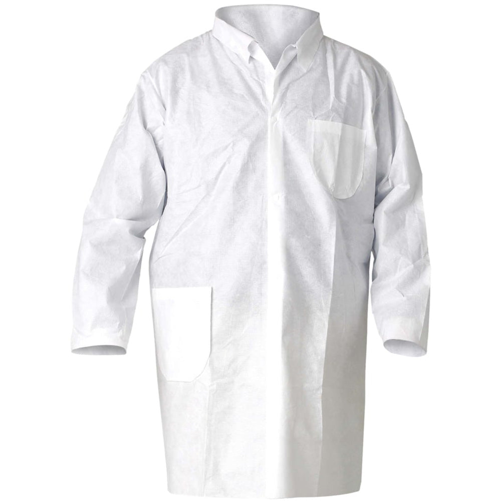 KIMBERLY-CLARK Kimberly-Clark 10019 Kleenguard lab coat snap front Medium 25 per Box KCC10019
