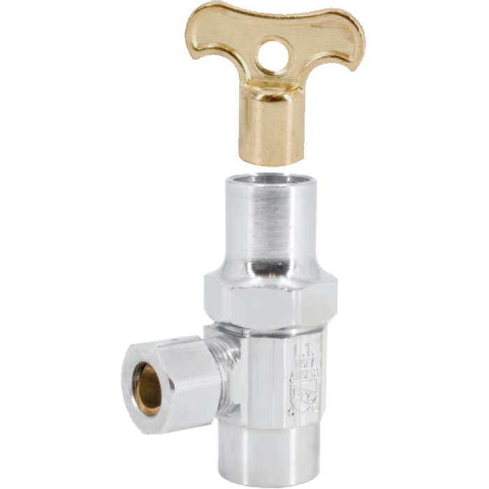 LEGEND VALVE Legend Valve 114-146NL Angle Multi-Turn Stop Valve (1/2 SWT x 3/8 OD)