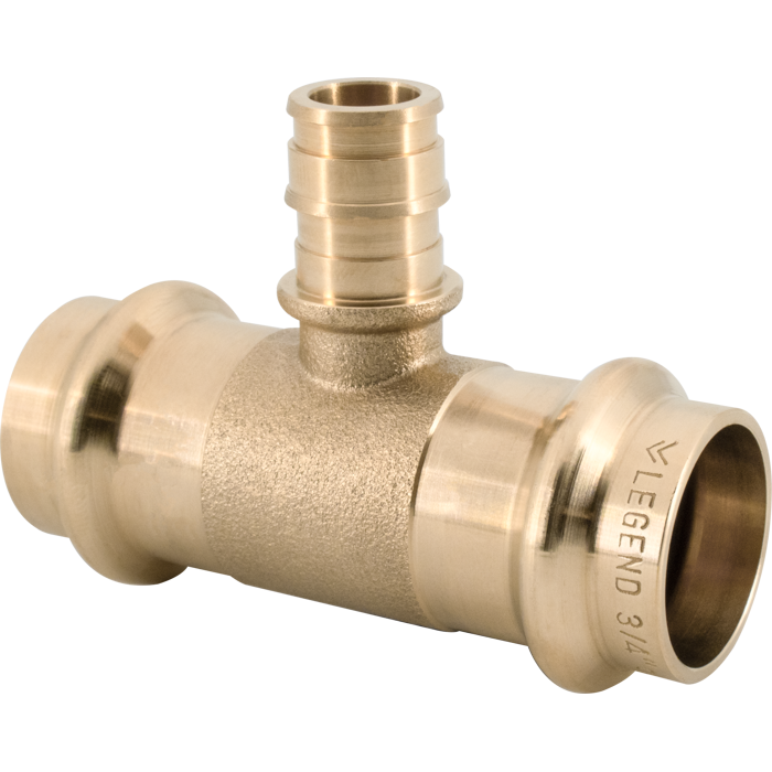 LEGEND VALVE Legend Valve 450-884P 1 inches Press x 3/4 inches F1960 Tee (1 x 1 x 3/4 in)