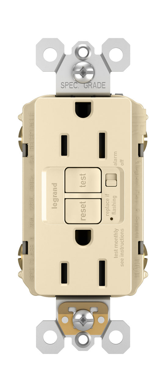 LEGRAND Legrand 1597-TRAI Radiant Tamper-Resistant 15A GFCI Receptacle (Duplex) 1597TRAI