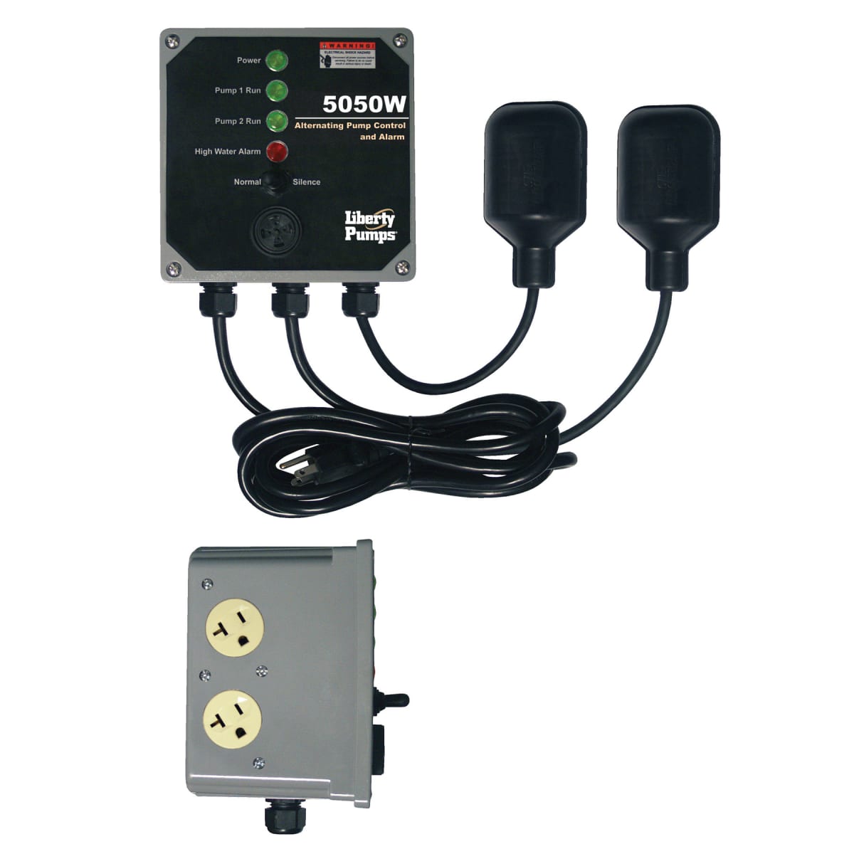 LIBERTY PUMPS Liberty Pumps 5050W Duplex control for sump applications 115V (wide-angle floats) 5050W