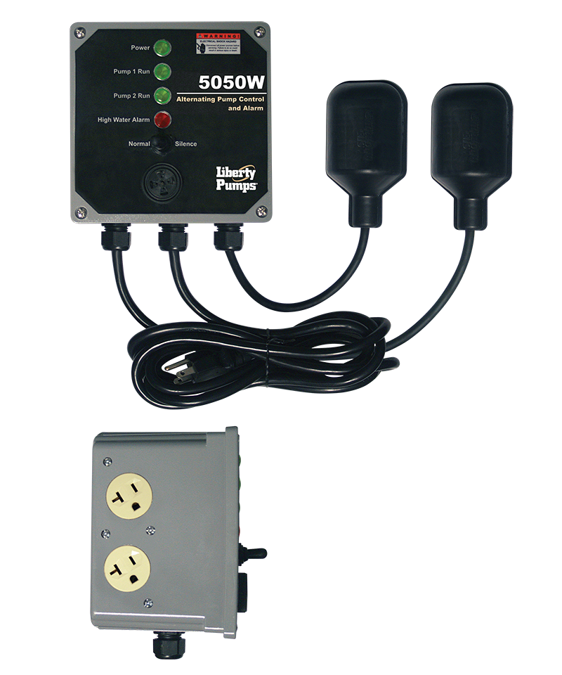 LIBERTY PUMPS Liberty Pumps 5050W Duplex control for sump applications 115V (wide-angle floats) 5050W