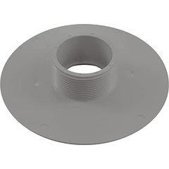 AquaStar Pool Products 620T15S103 Wall Fitting Sumpless Bulkhead Light Gray 6 Inch Round 2 Inch MPT x 1.5 Inch Slip Socket