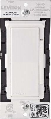 LEVITON Leviton R02-D36HD-1RW 600W Smart Wifi Dimmer White