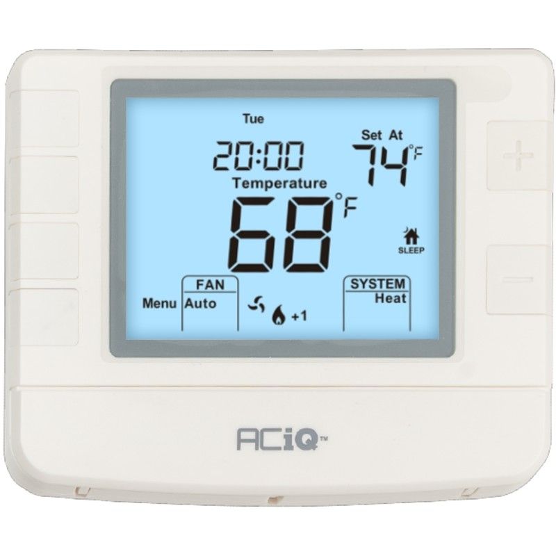 ACIQ Aciq STN1320 2 Heat/1 Cool Non-Programmable Thermostat 24V or Battery