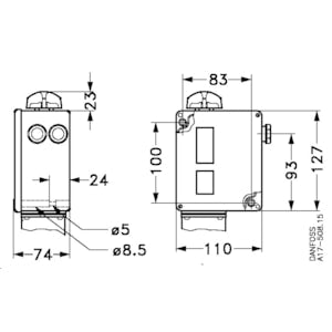 DANFOSS Danfoss 017L003366 Pressure switch RT1AL (3/8)