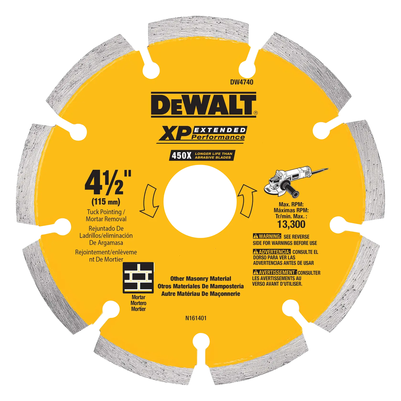 DEWALT Dewalt DW4740 Diamond Tuck Point Blade (4-1/2 in x 0.250 in)