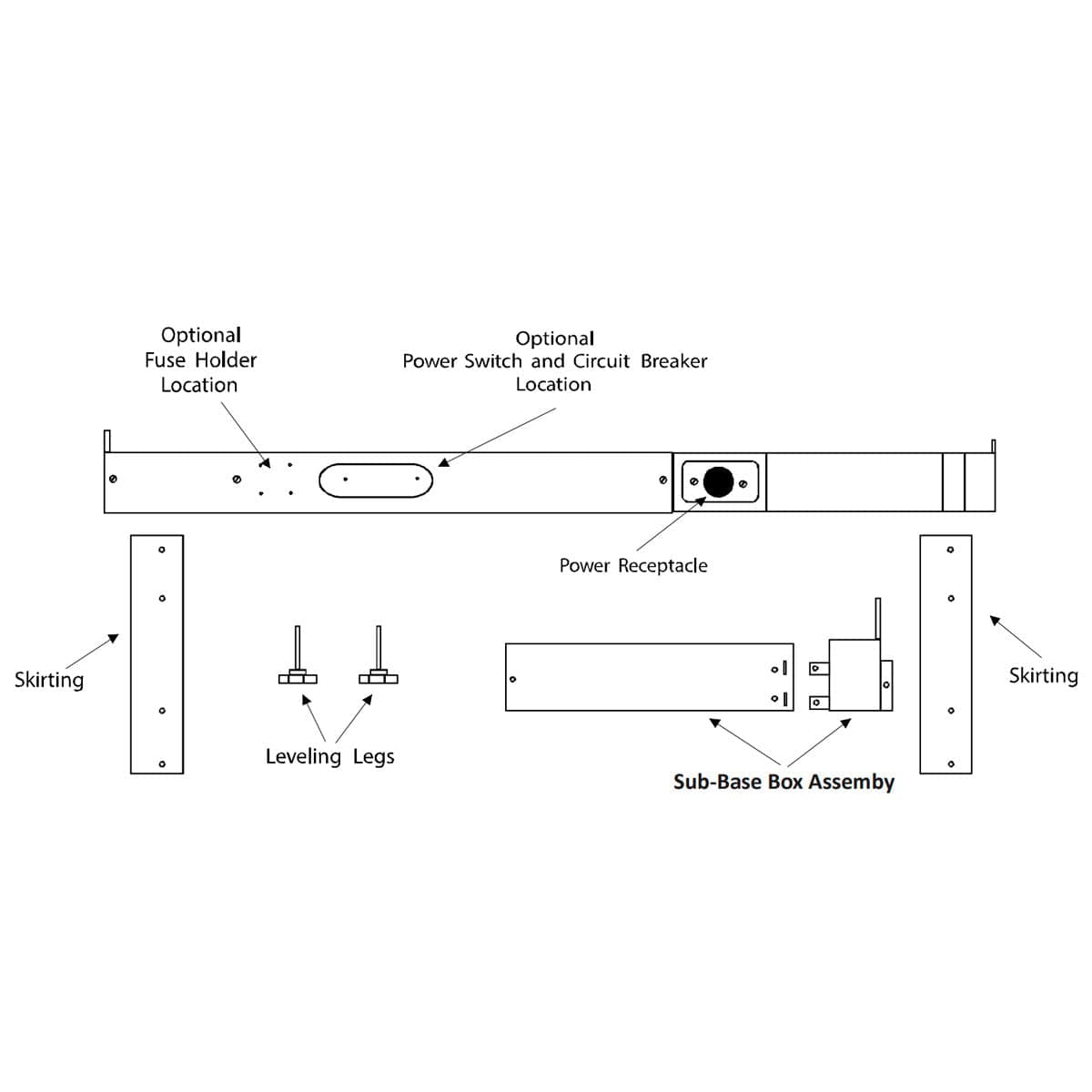 AMANA Amana PTSB320QW sub-base kit 230/208V 15/20A (NEMA 6-20R) replaces PTSB320E