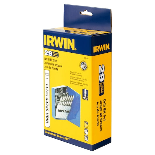 IRWIN Irwin 60148 drill bit set 29-piece 118Â° point 3/8-inch reduced shank