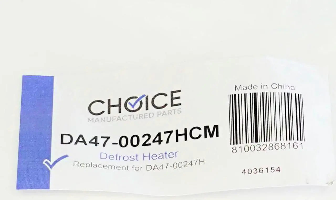 CHOICE MANUFACTURED PARTS Choice Manufactured Parts DA47-00247HCM Refrigerator Defrost Heater Element 140W (10 inch) Replaces DA47-00247H AP4343389 PS4140557