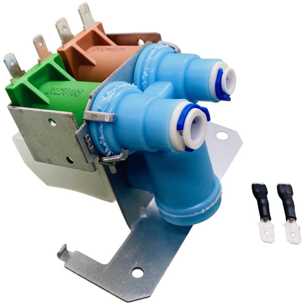 CHOICE MANUFACTURED PARTS Choice Manufactured Parts WR57X10051 Dual Refrigerator Water Valve 120V (1/4 inches Screw-On Inlet) Replaces WR57X10051