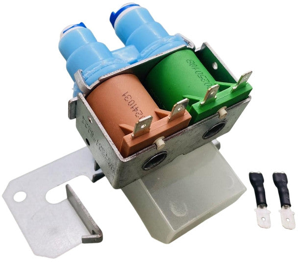 CHOICE MANUFACTURED PARTS Choice Manufactured Parts WR57X10051 Dual Refrigerator Water Valve 120V (1/4 inches Screw-On Inlet) Replaces WR57X10051