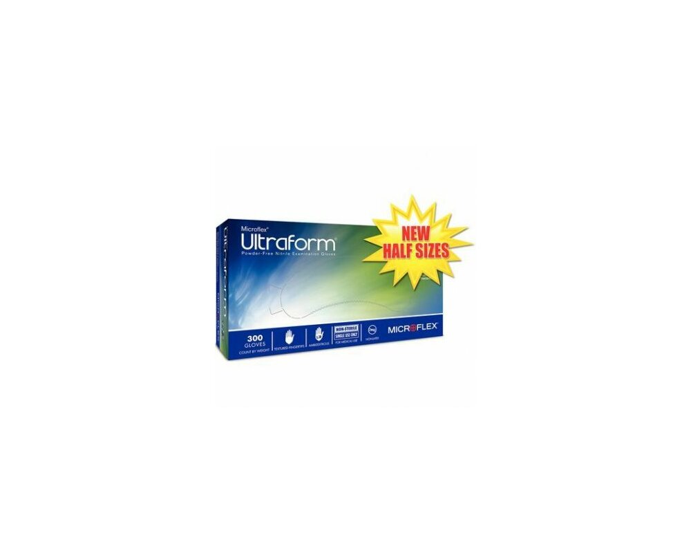 ANSELL Ansell UF-524-SM Microflex Ultraform Nitrile Exam Gloves Small/Medium (300/Box)