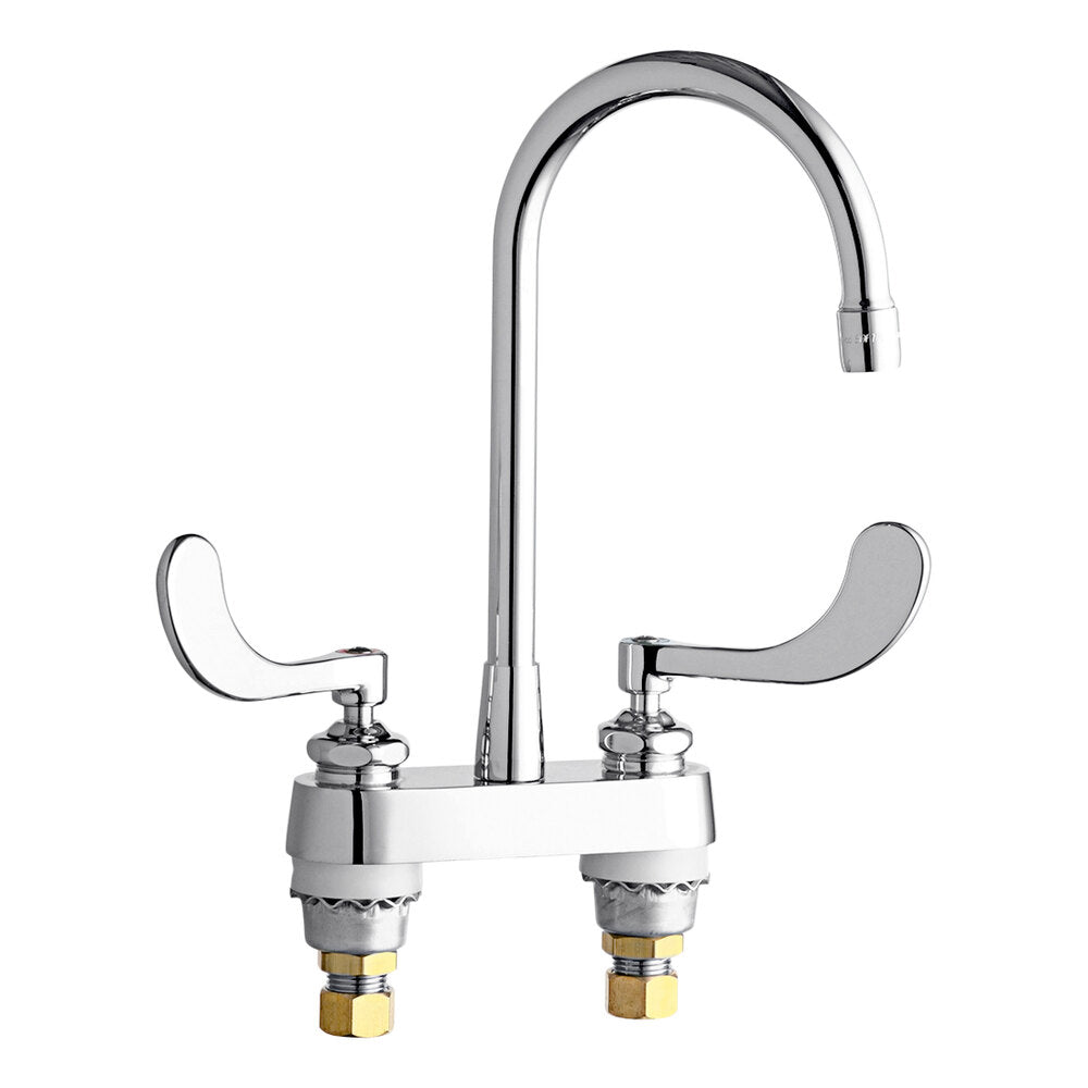CHICAGO FAUCETS Chicago Faucets 895-317E73-RGD2AB Deck-Mounted Manual Faucet 1.0 GPM (4 inches Centers)