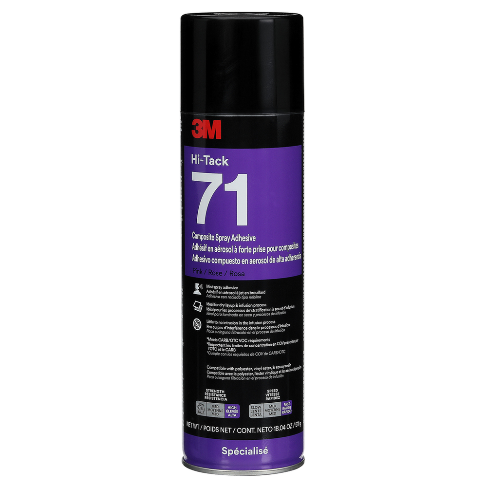 3M 3M 7100404911 Hi-Tack Composite Spray Adhesive 71 24 fl oz (12 Can Case)