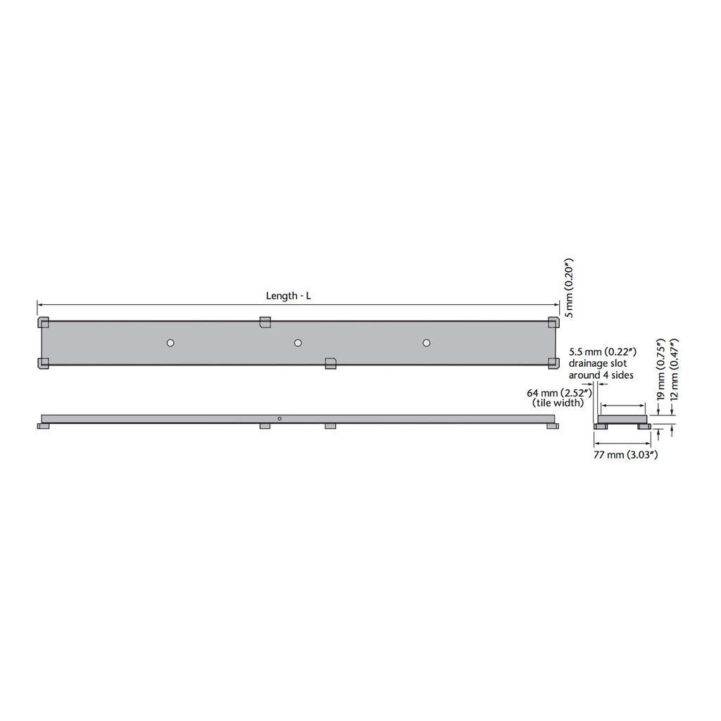 ACO Aco 37334 Tile Stainless Steel Grate 39.37 in (1000 mm)
