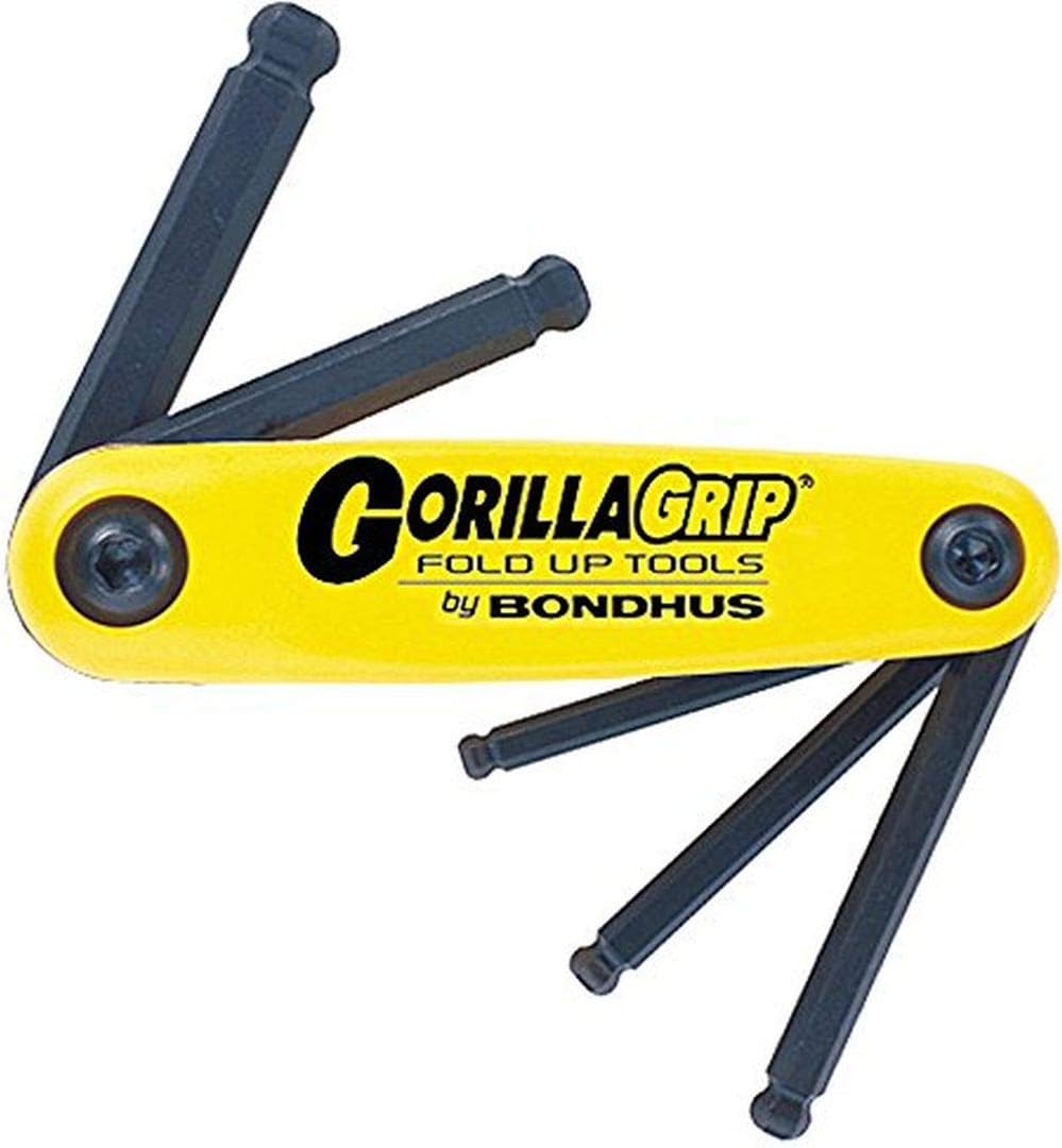 BONDHUS Bondhus 12894 GorillaGrip Ball End Fold-Up Set 5 pc 3/16-3/8 inches