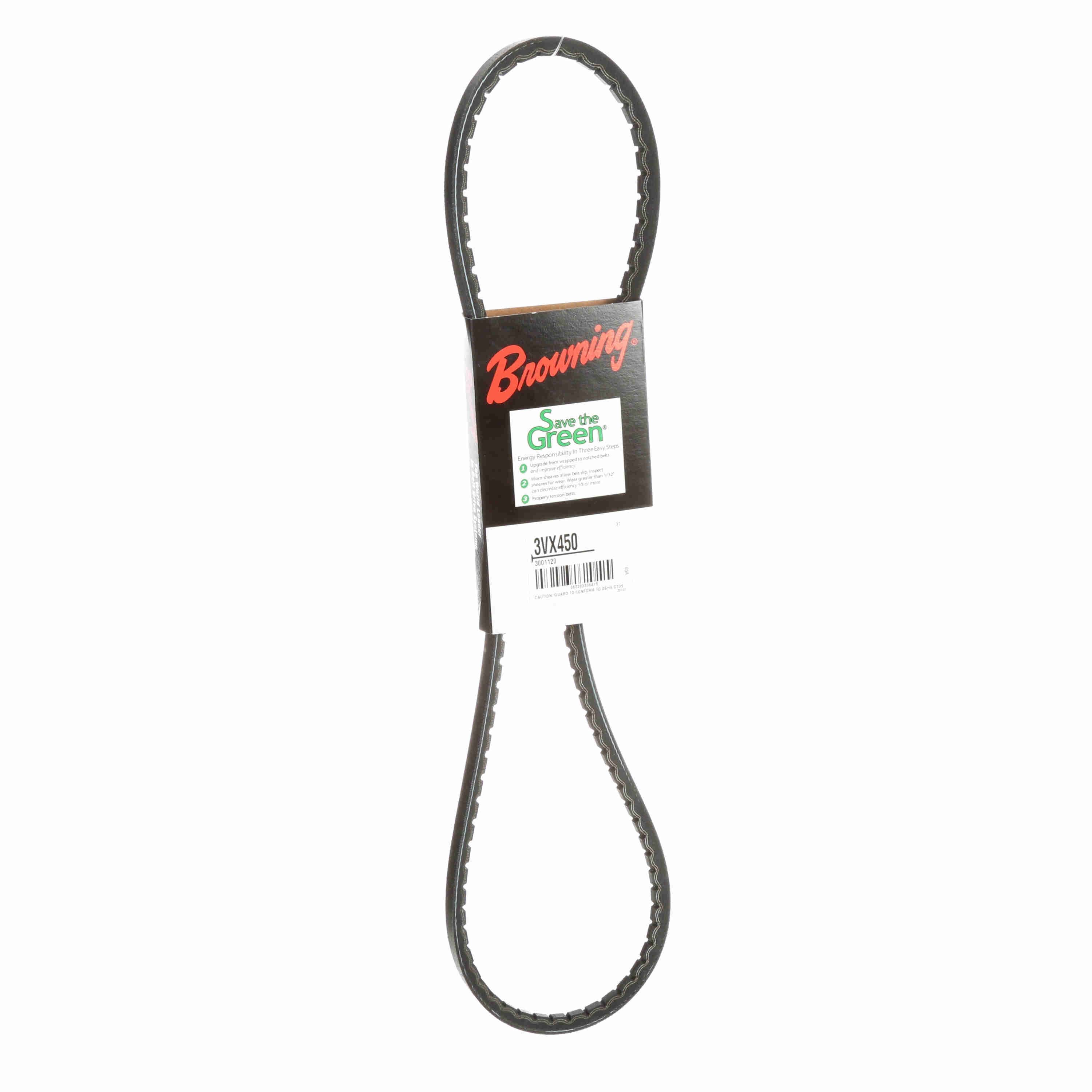 BROWNING Browning 3001120 3VX450 Gripnotch V-belt 45 in (3VX) 3VX450