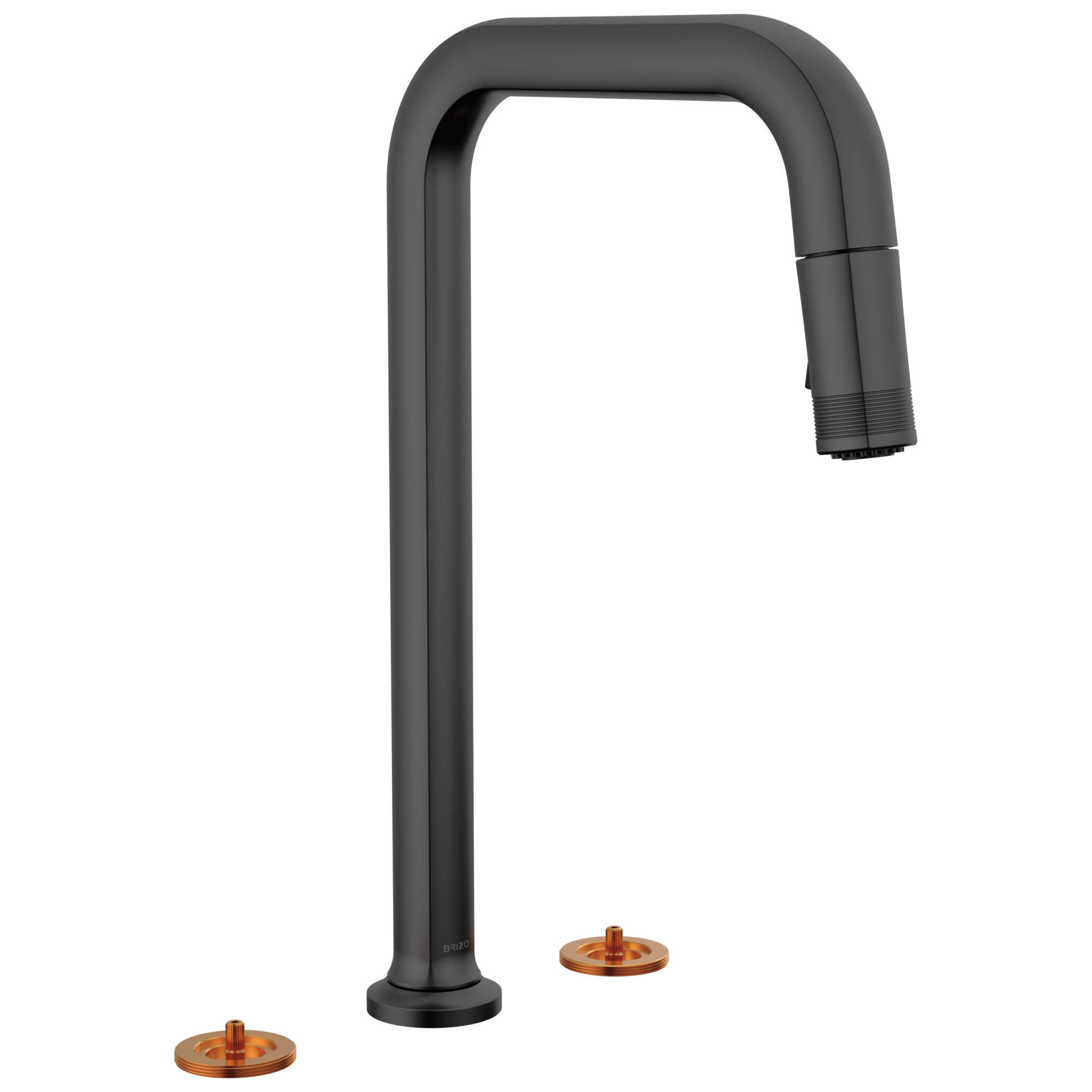 BRIZO Brizo 62507LF-BLLHP Widespread Pull-Down Faucet With Square Spout Less Handles (3-Hole 4-16 inches Installation)
