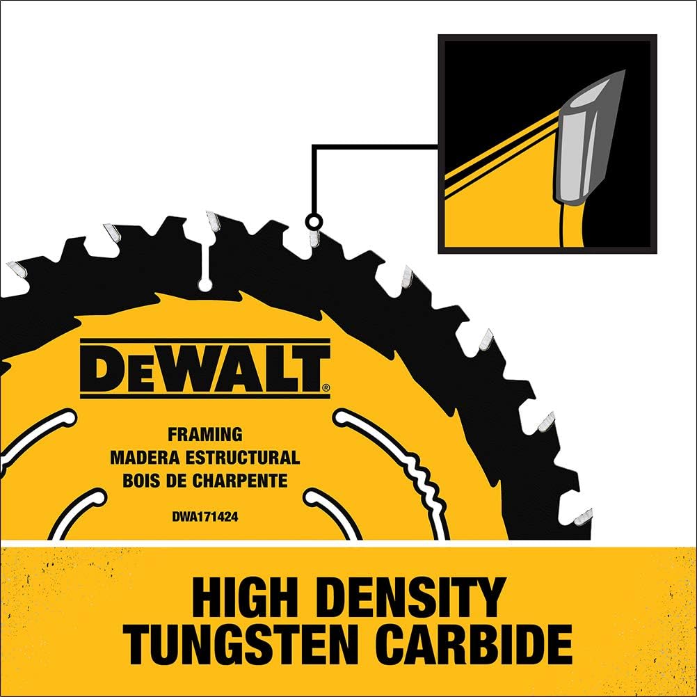 DEWALT Dewalt DWA161224 6-1/2 in 24 Tooth Carbide Tipped Circular Saw Blade (5/8 in Arbor)