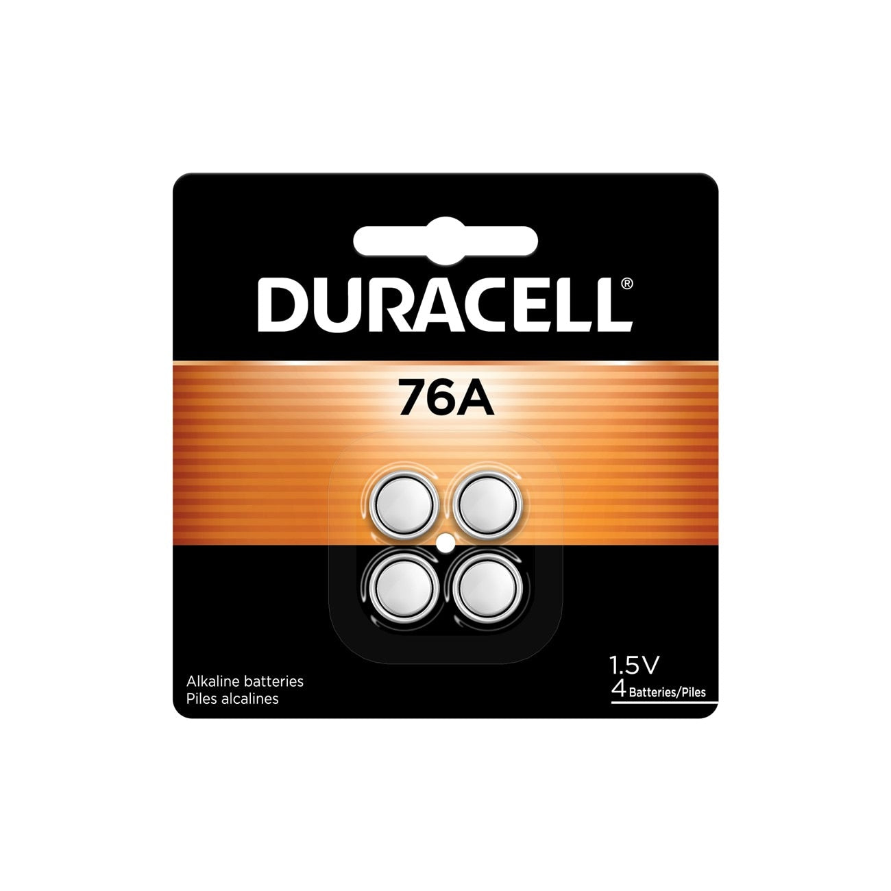 DURACELL Duracell 76AB4PK Specialty Alkaline Battery 1.5 V (76A/LR44, 4 Pack)