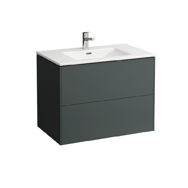 LAUFEN Laufen H8649612601041 Combipack 800 mm Slim washbasin with Base vanity unit 2 drawers
