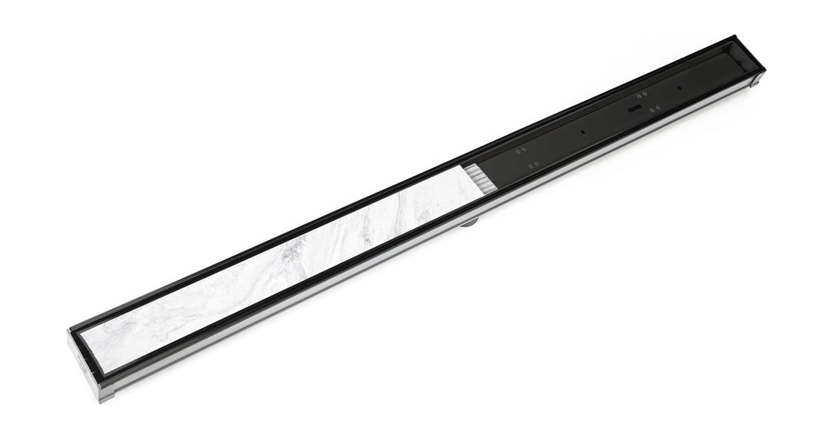 INFINITY Infinity S-LTIF-6560-BK Site Sizable Stainless Steel Low Profile Linear Drain Kit 60 in Replacement S-LTIF-6560-BK