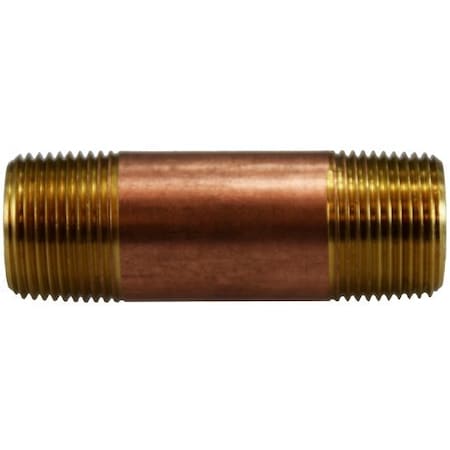 MIDLAND METAL Midland Metal 40083 Brass Nipple 3/4 x 2-1/2 (106-R-1240)
