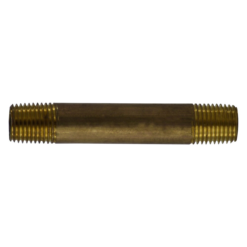 MIDLAND METAL Midland Metal 40021 1/4-18 Brass Lead Free Pipe Long Nipple (Up to 2 in) 5294032536