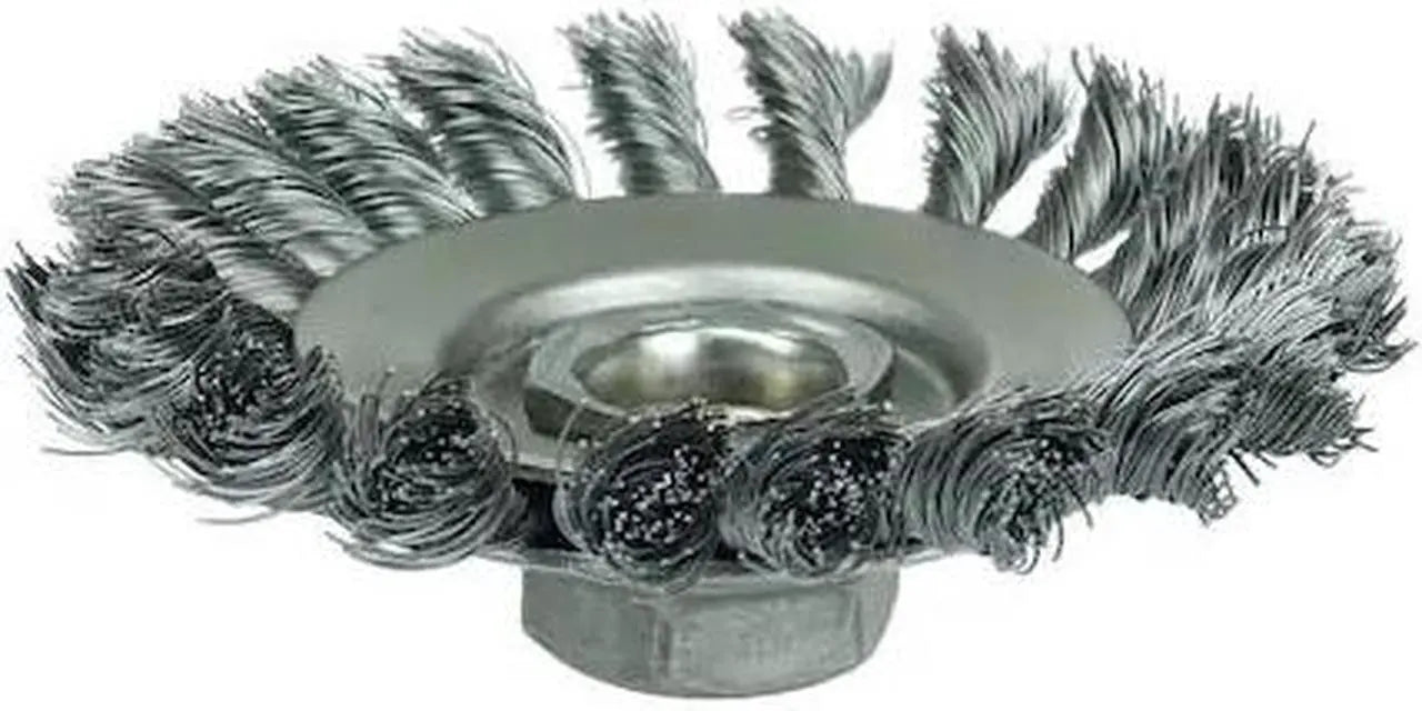 WEILER Weiler 13426 Knot Wire Bevel Brush 4 in (5/8-11)