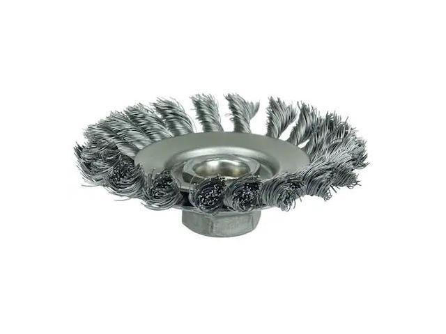 WEILER Weiler 13426 Knot Wire Bevel Brush 4 in (5/8-11)